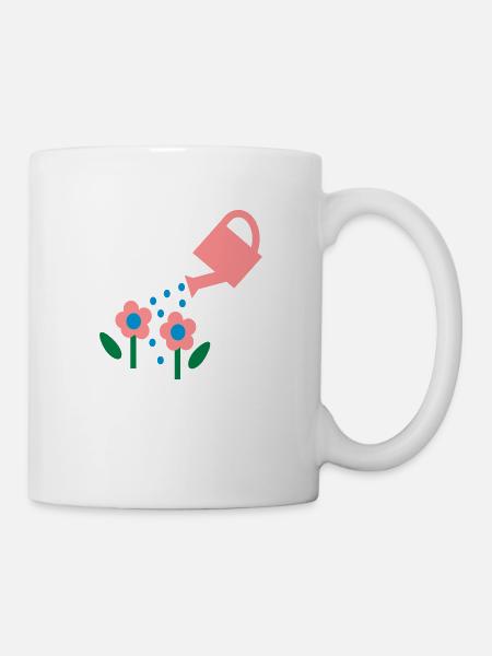 Gießkanne - Tasse - Weiß
