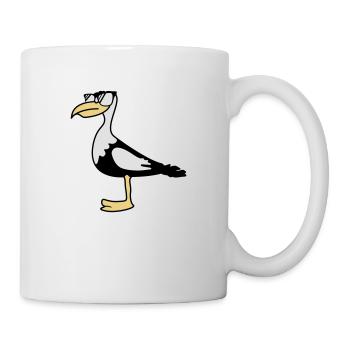 Hipster Möve coole Tier Designs - Tasse - Weiß - Rechts