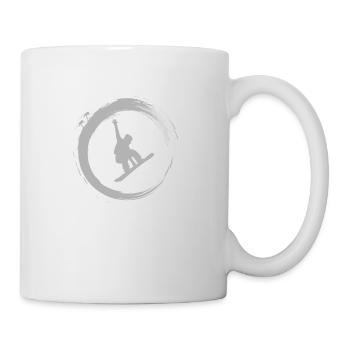 Surf des neiges - Mug blanc - blanc - Droite