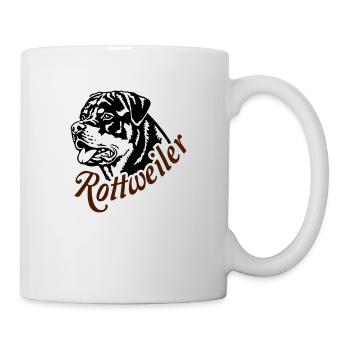 569 Rottweiler Rüde - Tasse - Weiß - Rechts