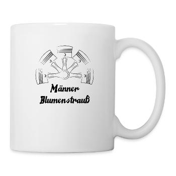 Männer Blumenstrass schwarz - Tasse - Weiß - Rechts