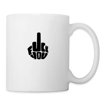 "Fuck You" Hand - Mug blanc - blanc - Droite