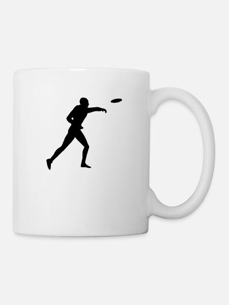 lancer de disque - Mug blanc - blanc
