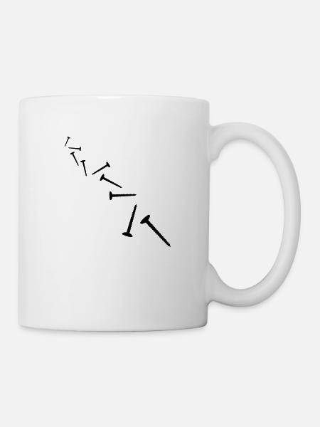 Screws Pattern - Tasse - Weiß