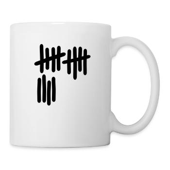 14 - Nummer - Tasse - Weiß - Rechts