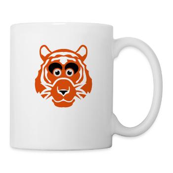 Tiger Zeichnung lustige Tiere 511 - Tasse - Weiß - Rechts