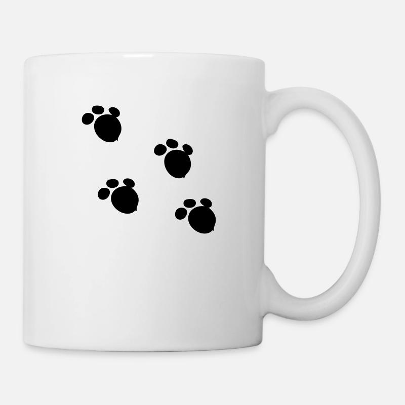 Bear Paw Muster - Tasse - Weiß
