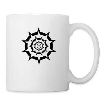 sun staub sonne energie rad rund schall zeit uhr - Tasse - Weiß - Rechts
