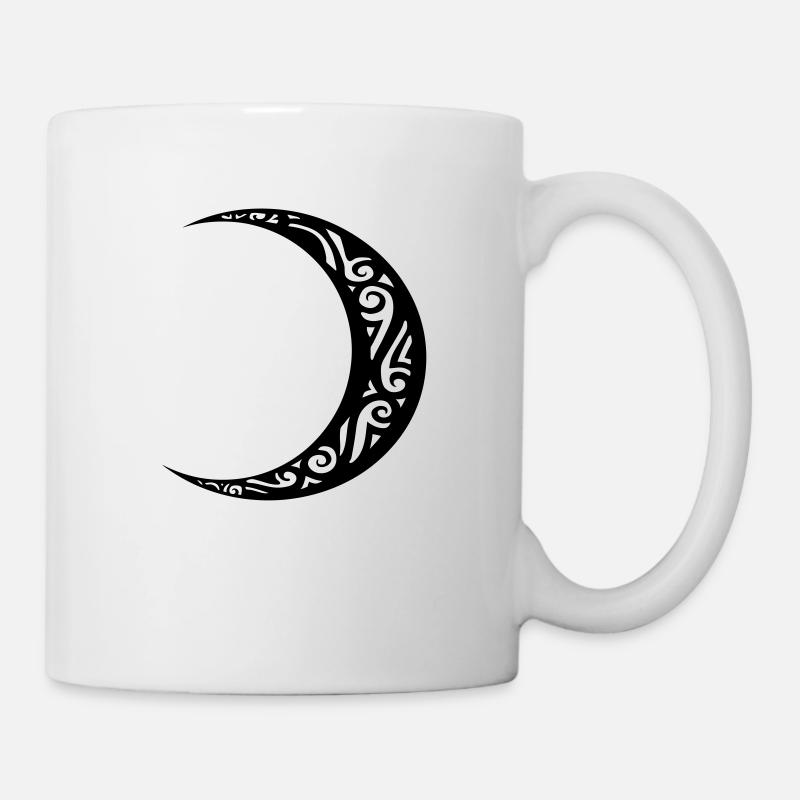 tatouage lune tribal tattoo - Mug blanc - blanc