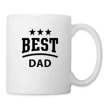 BEST DAD 3 Star - Tasse - Weiß - Rechts