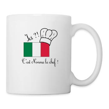 Ici ?! C'est Nonna le chef ! - Mug blanc - blanc - Droite