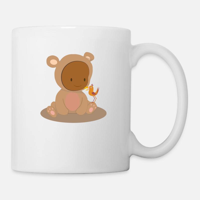bébé, bébé noir, bébé afro - Mug blanc - blanc
