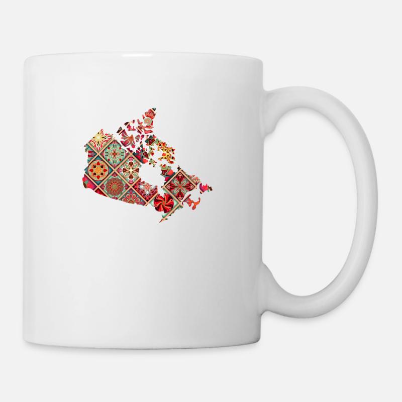 Patckwork Canada - Mug blanc - blanc