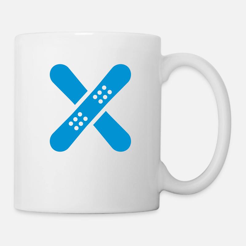 Snowboard - Tasse - Weiß
