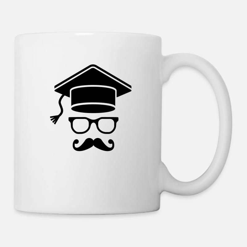 Diplom - Abschluss - Abi - Doktorhut - 1C - Tasse - Weiß