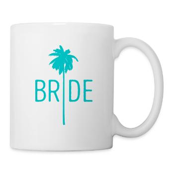 Bride Braut Palme Junggesellinnenabschied JGA - Tasse - Weiß - Rechts