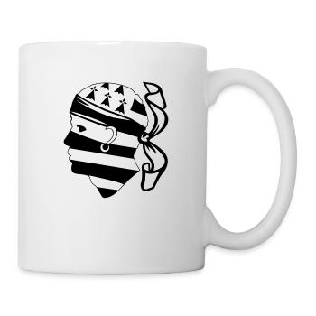 tête de maure breton - Mug blanc - blanc - Droite