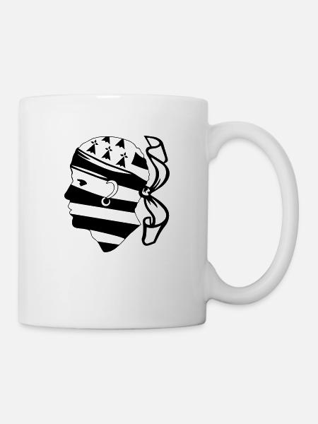tête de maure breton - Mug blanc - blanc