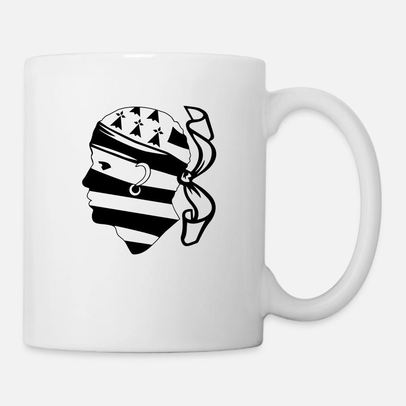 tête de maure breton - Mug blanc - blanc