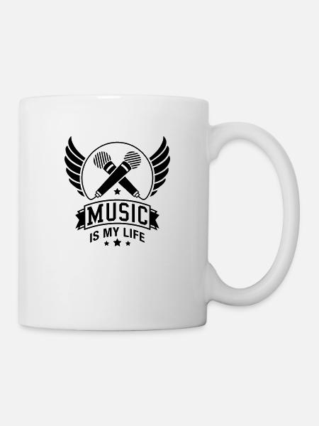 music_is_my_life_ba1 - Mug blanc - blanc