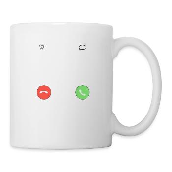 Anruf - Tasse - Weiß - Rechts