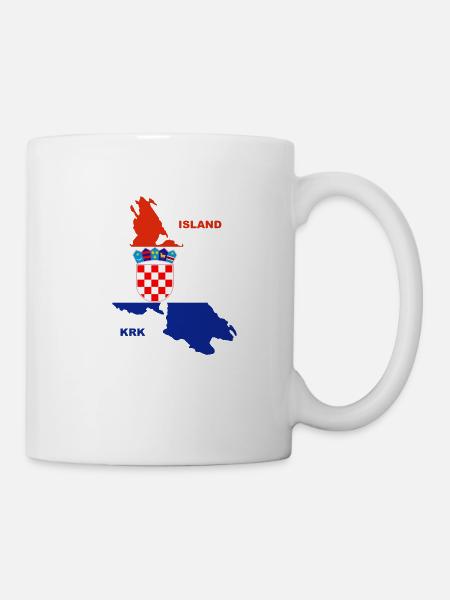 Krk Kroatien Adria Urlaub - Tasse - Weiß