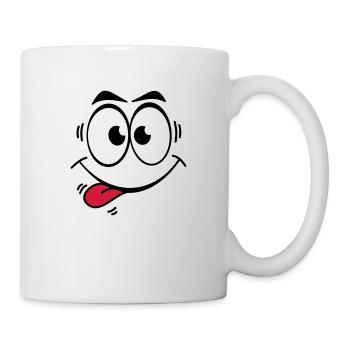 Gesicht Zunge 2 - Tasse - Weiß - Rechts