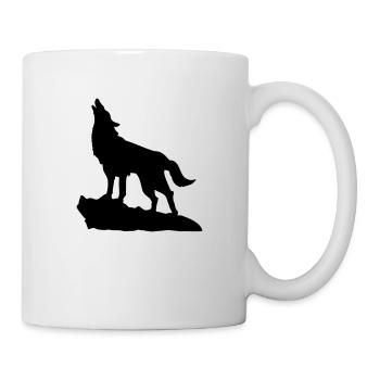 Wolf Howling - Mug - white - Right