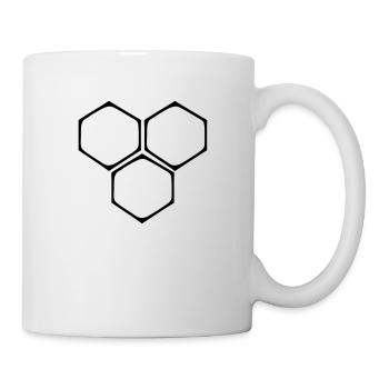 Waben - Tasse - Weiß - Rechts
