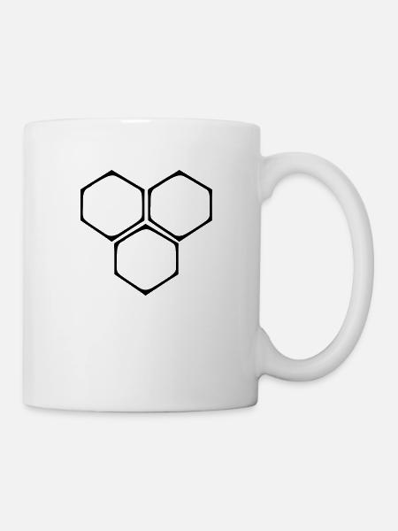 Waben - Tasse - Weiß