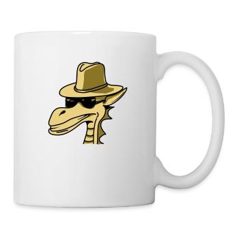 Dragon Hat sunglasses cool comic book design - Mug - white - Right