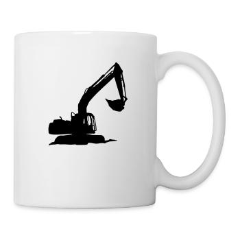 bagger - Tasse - Weiß - Rechts