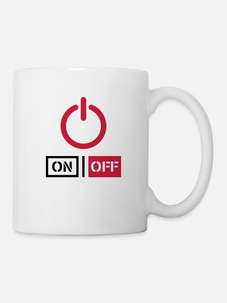 OFF sur le Power Schalter Design - Mug blanc - blanc