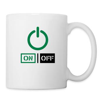 On Off Power Schalter Design - Mug - white - Right