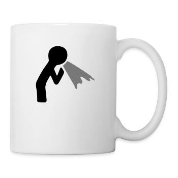 puking figure - Mug - white - Right