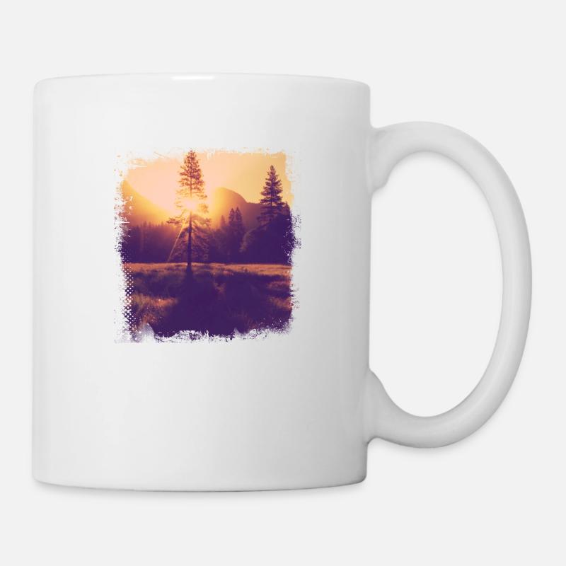 Soleil de la clairière des arbres - Mug blanc - blanc