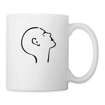 Weiblicher Glatzkopf / lady bold (1c) - Tasse - Weiß - Rechts