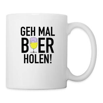 Bier holen 3c - Tasse - Weiß - Rechts