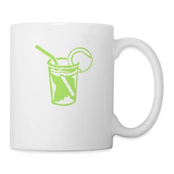 tennis glass cocktail straw ball - Mug - white - Right