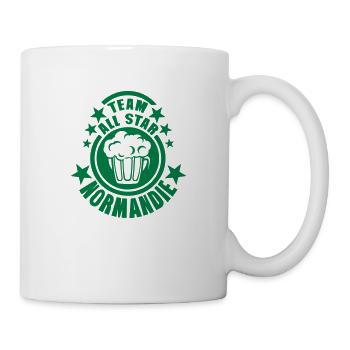 normandie team all star biere alcool 15 - Mug blanc - blanc - Droite