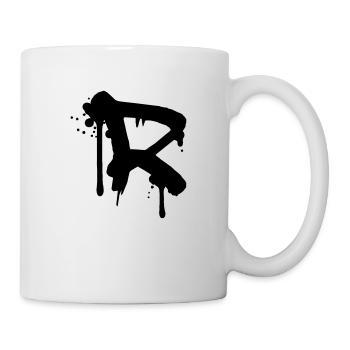 R Graffiti spray drops Farbklex - Mug - white - Right
