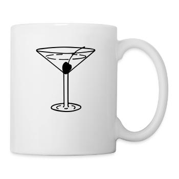 Martini mit Olive - Tasse - Weiß - Rechts