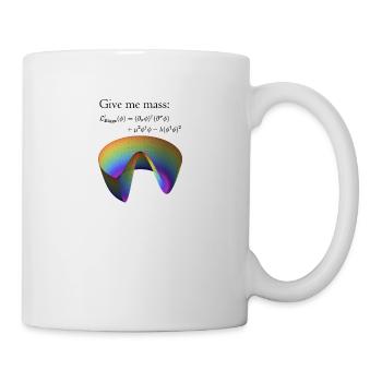 Give mass - Higgs Lagrange Dichte - Tasse - Weiß - Rechts