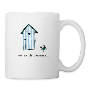 Cabine de plage - Mug blanc - blanc - Droite