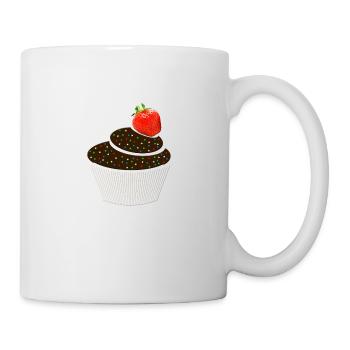 Muffin - Tasse - Weiß - Rechts