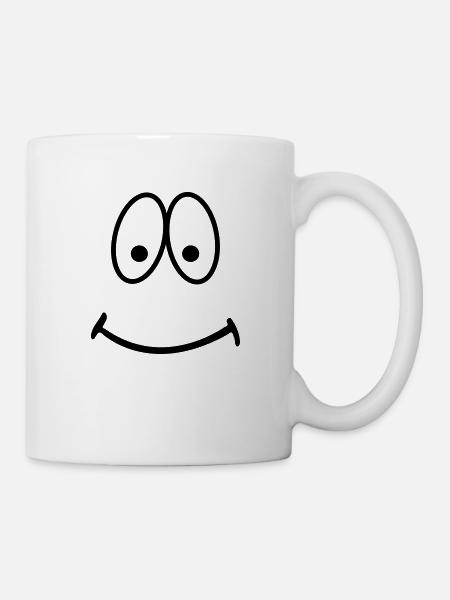 smiley - Tasse - Weiß