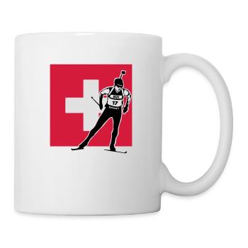 Biathlon - Langlauf -Schweiz - swiss - Tasse - Weiß - Rechts