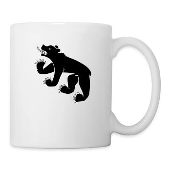 Zeichnung einer Bärensymbolflagge von Bern Schweiz - Tasse - Weiß - Rechts