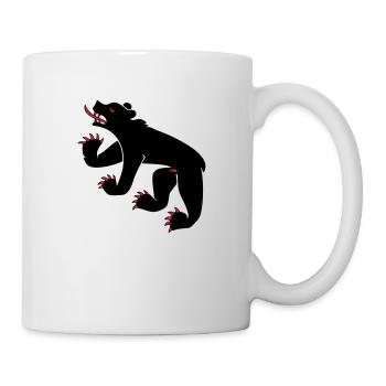 Zeichnung einer Bär ensymbolflagge Bern Schweiz - Tasse - Weiß - Rechts