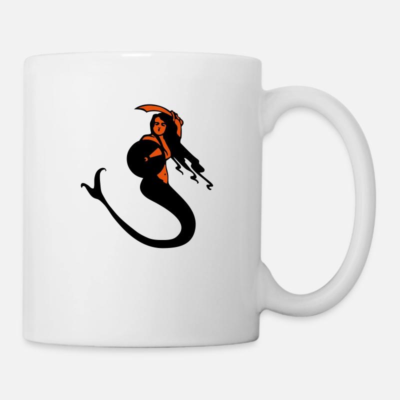 dessin polonais sirène de varsovie Pologne - Mug blanc - blanc